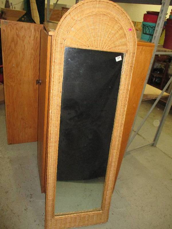 lot 58 image: Whicker Mirror 61 high 19 12 wide