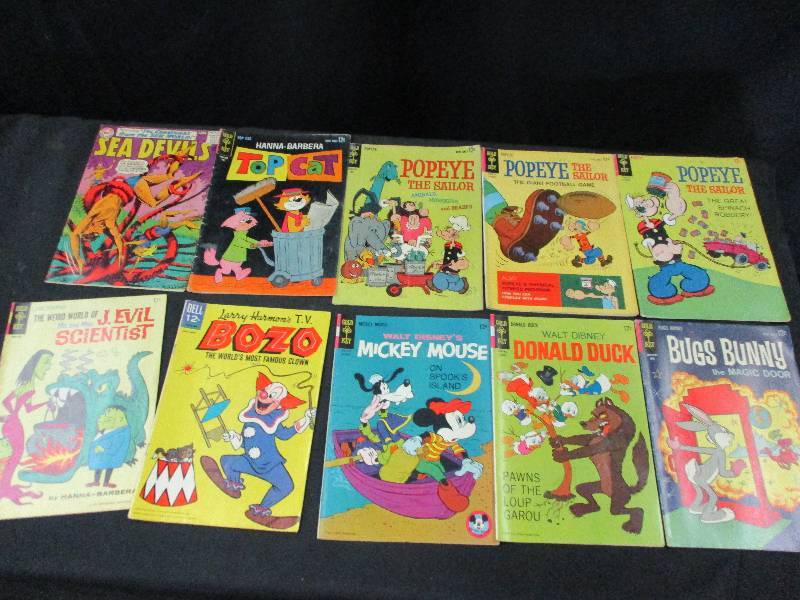 lot 89 image: Qty 10 12Cent Old Comic Books