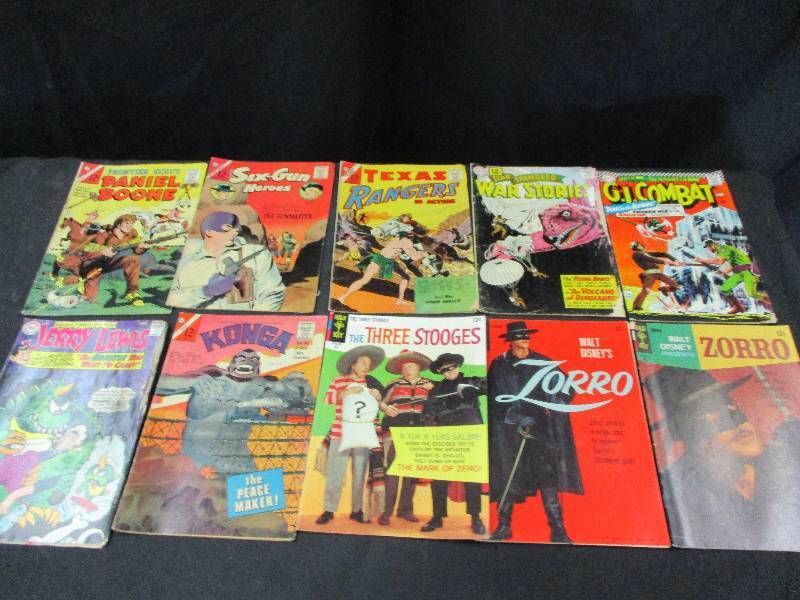 lot 90 image: Qty 10 12Cent Old Comic Books