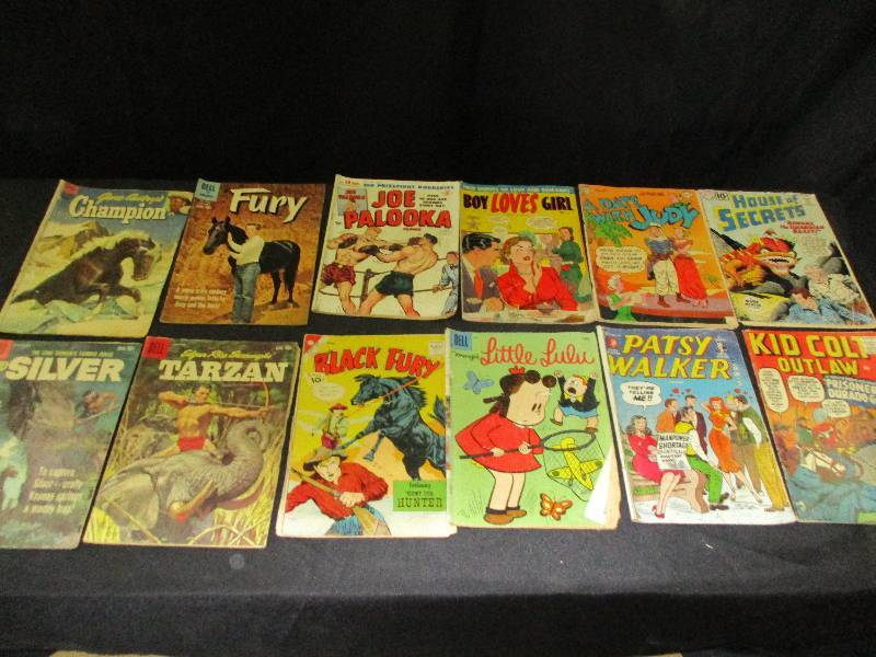 lot 103 image: Qty 12 Pile of Misc C 10Cent Old Comic Books