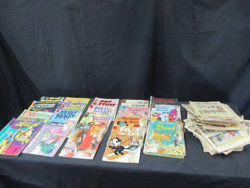 lot 104 image: Pile of Misc Comic Books with a little damage or without covers
