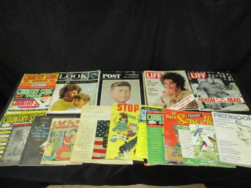 lot 107 image: Old Life Post and Country Music Magazines and More