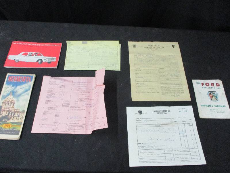 lot 119 image: Old Ford info and Bill of Sale