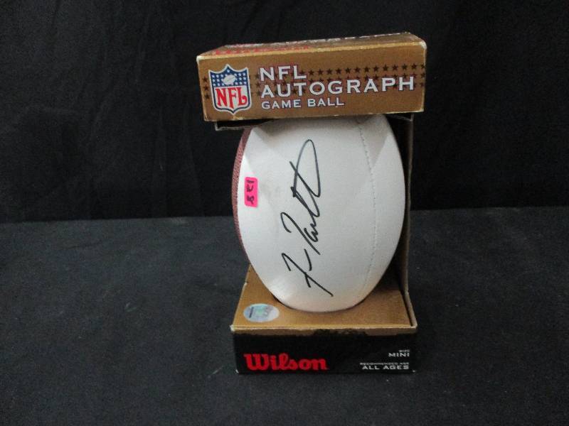 lot 128 image: Signed Wilson Football Signed by Fran Tarkenton
