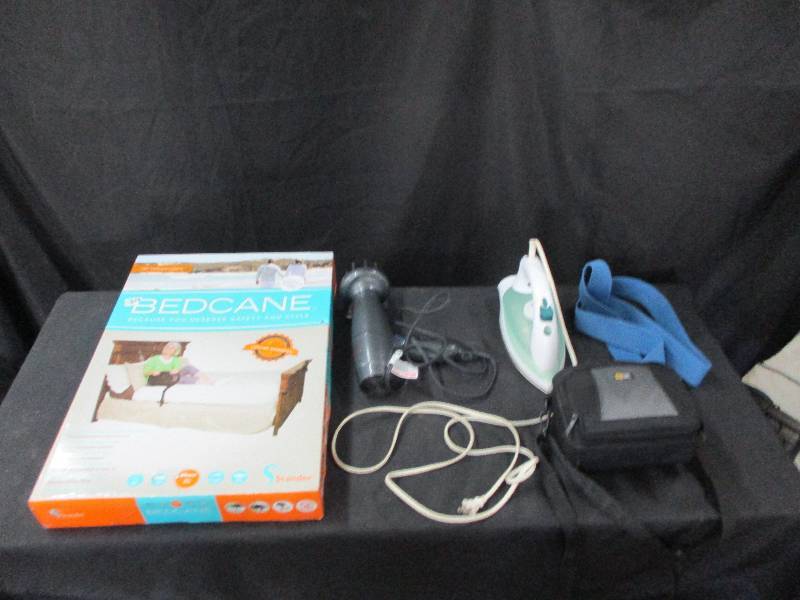 lot 135 image: Camera Case, Blowdryer, iron and Safety Bed Rail