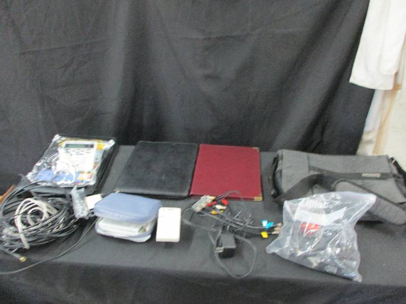 lot 143 image: Door Alarms, Weather Radio and Carriing Briefcase Bag