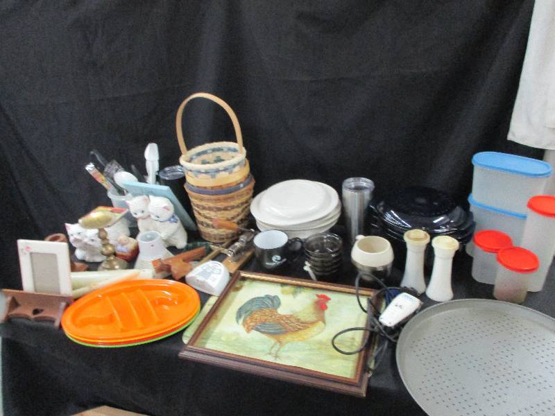 lot 145 image: Utinsils, Cups, Kitchen Stuff, Cats, Baskets