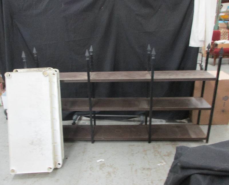 lot 149 image: Metal Shelf  73 x 12 x 36 and Plastic Shelf