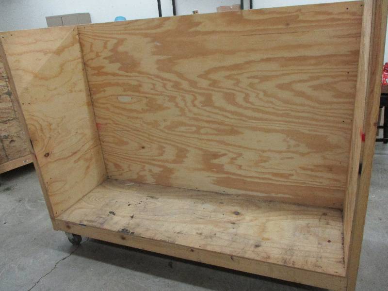 lot 151 image: Heavy Duty Cart with 3 sides and 4 Large casters