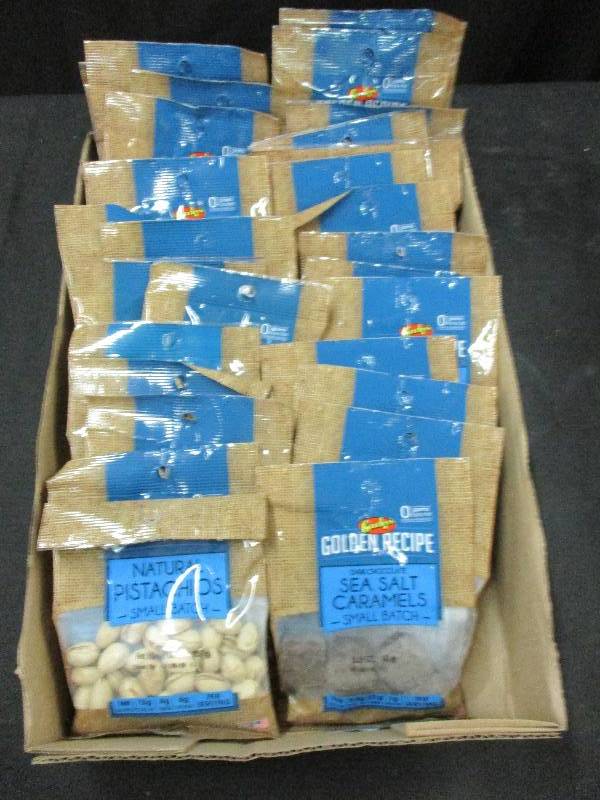 lot 185 image: 29 Packs of Pistachios, Seasalt Carmels