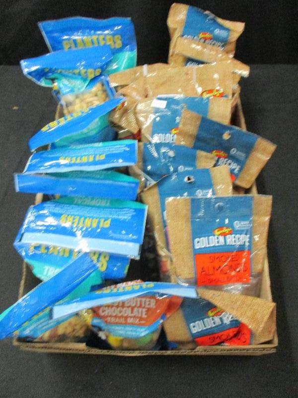 lot 186 image: 21 Packs of Various Nuts and Snacks
