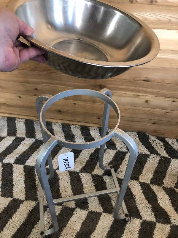 lot 9 image: Stainless Steel Medical Bowl and Stand