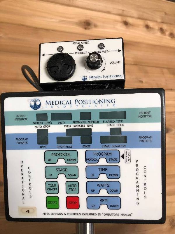 lot 30 image: Medical Positioning MPI Stress Echo 1505 Ergometer Leg Pedal Exerciser