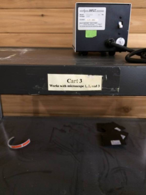 lot 66 image: 3 Tier Metal Cart With Power Strip