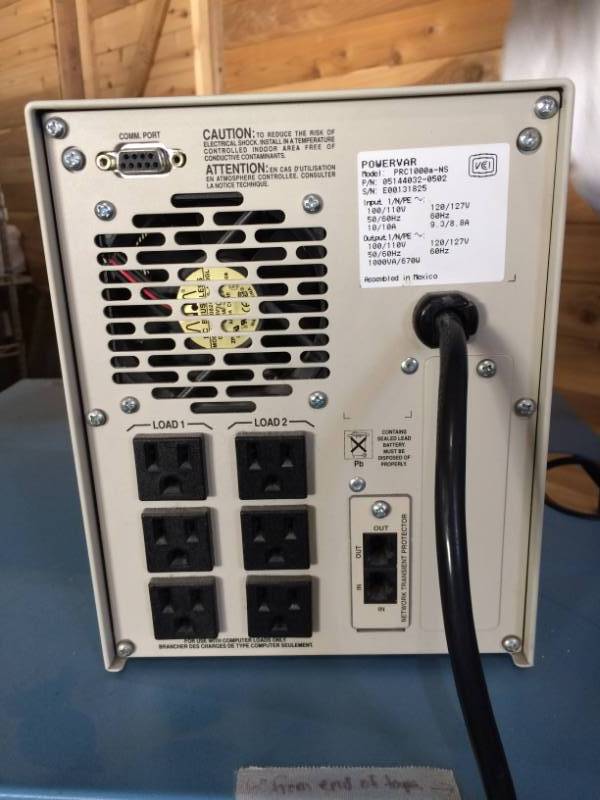 lot 26 image: Powervar Model Prc1000a-ns Power Supply