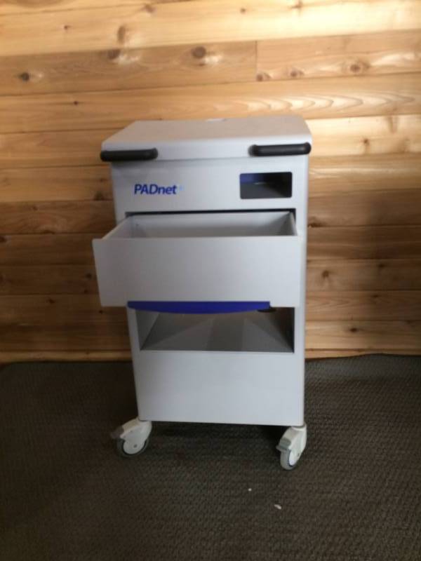 lot 43 image: BIOMEDIX PADnet Vascular System Cardiac - Vascular Ultrasound Cart Another Fantastic Mobile Cart In This Auction