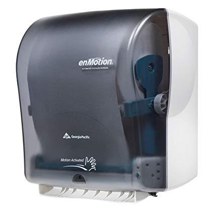 lot 3 image: MSRP $200 Georgia Pacific Enmotion 59462 Classic Automated Touchless Paper Towel Dispenser, Translucent Smoke - Appears New In Box