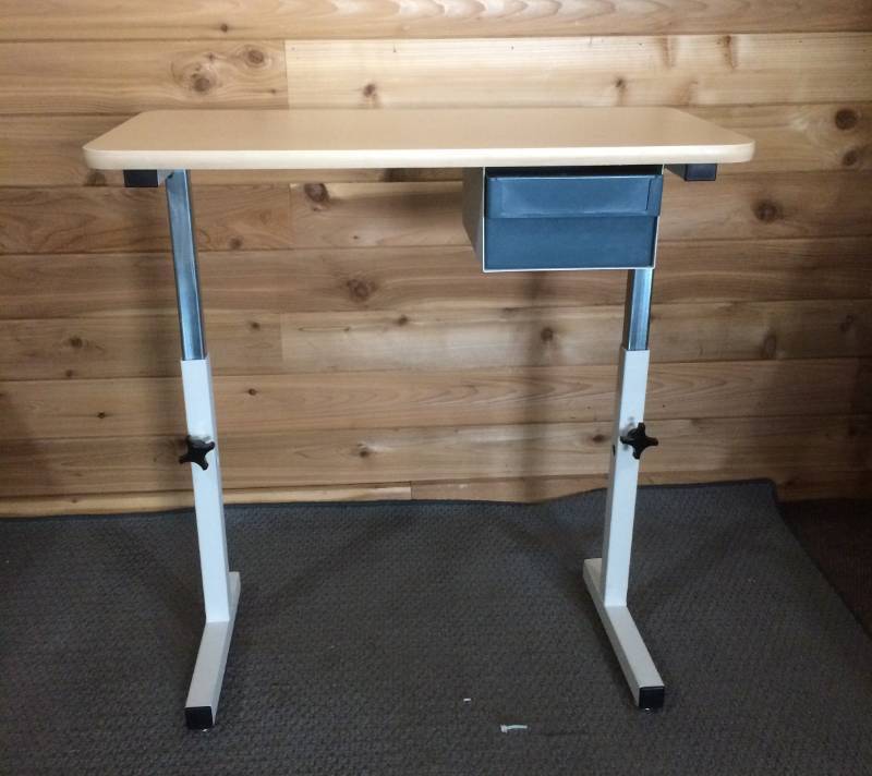 lot 51 image: Armedica Adjustable Height Table With Drawer - Excellent Condition