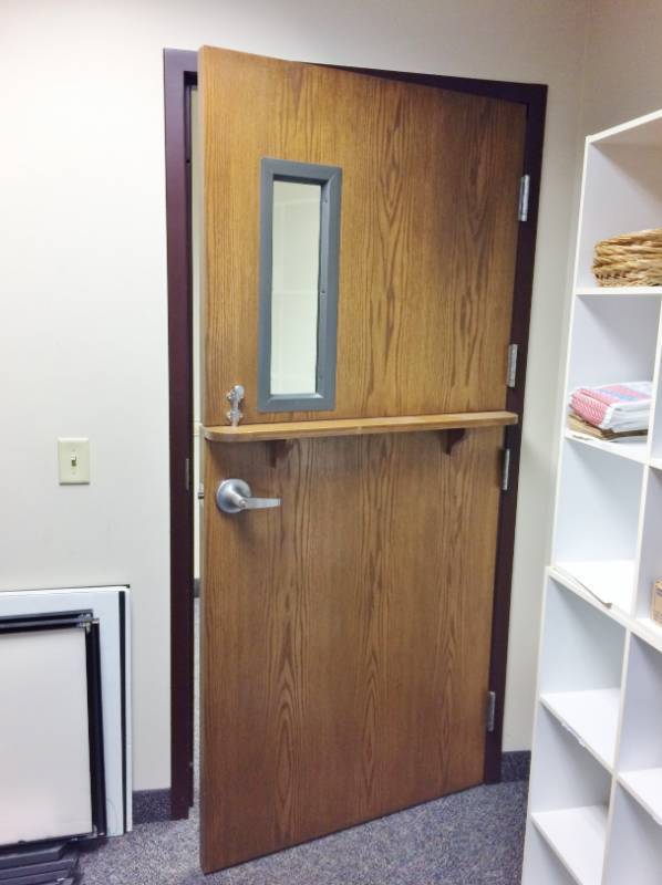 WOW Very Expensive & Heavy Duty Commercial Wood Dutch Door With Shelf & Limited View Window Also