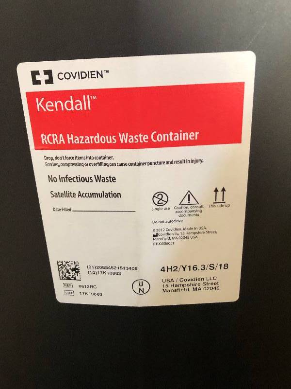 lot 41 image: 2 Kendall Hazardous Waste Containers