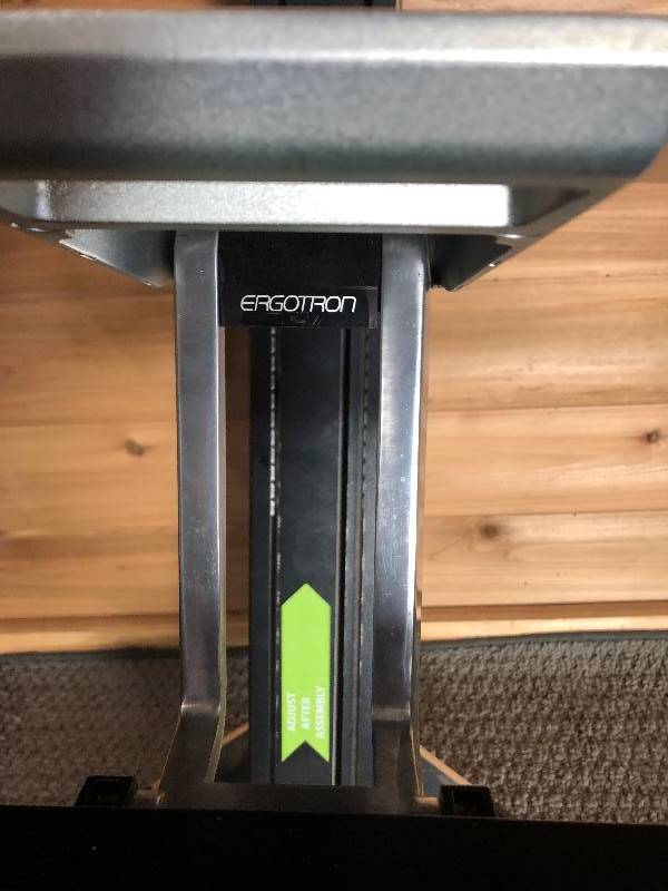 lot 8 image: MSRP $750 Ergotron WorkFit-S Sit-Stand Dual Monitor Workstation With What Appears To Be A Laptop Kit - Excellent Condition