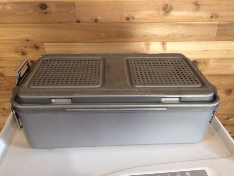 lot 55 image: CareFusion V. Mueller Genesis Full-Length&nbspSterilization Container Case Dissector Storage&nbspAutoclave Instrument Sterilization Container - Nice Condition