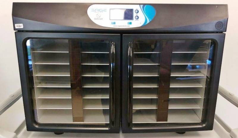 lot 36 image: SAGE 7938 COUNTER TOP PATIENT PERSONAL&nbspCOMFORT&nbspCLEANING 28 COUNT SLOTS WASHCLOTH TOWEL WARMER HEATER - GREAT WORKING CONDITION