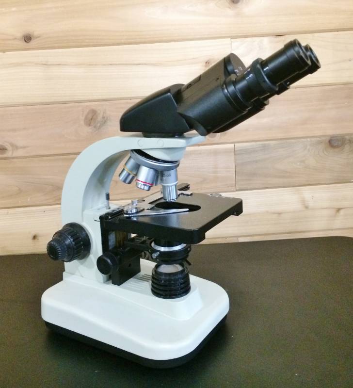 lot 63 image: LW SCIENTIFIC BIOLOGICAL CLASSROOM POWER BINOCULAR MICROSCOPE WITH 4 OBJECTIVES - EXCELLENT WORKING CONDITION REALLY IMPRESSIVE CHRISTMAS GIFT & WE DO KNOW WHAT IS LURKING AHEAD WITH THE COOLER WEATHER