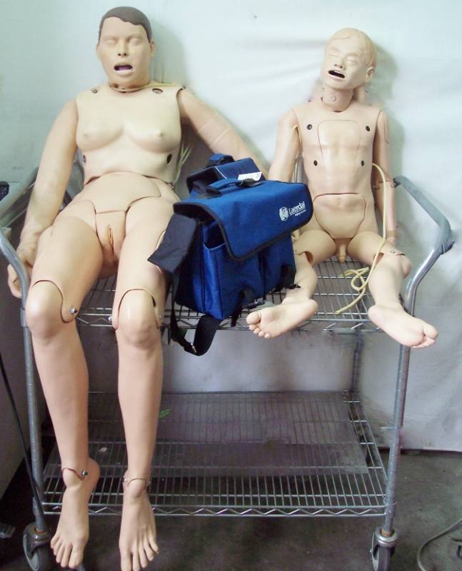 lot 32 image: MSRP $8000 Laerdal&nbspAnne & Child Manikins With Internal Motion Patient Care Advanced Nursing Skills Training Simulation Life Like Models - Connectable VitalSim&nbspPreprogrammed & Customizable Motion Scenarios - Please See YouTube & PDF