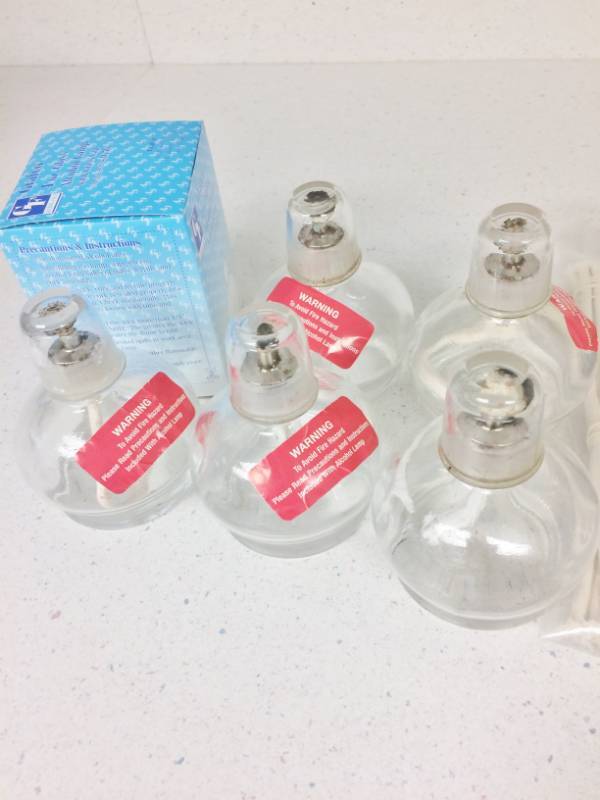 lot 76 image: Lot Of Glass Alcohol Lamps One New In Box Plus Lot Of Wicks