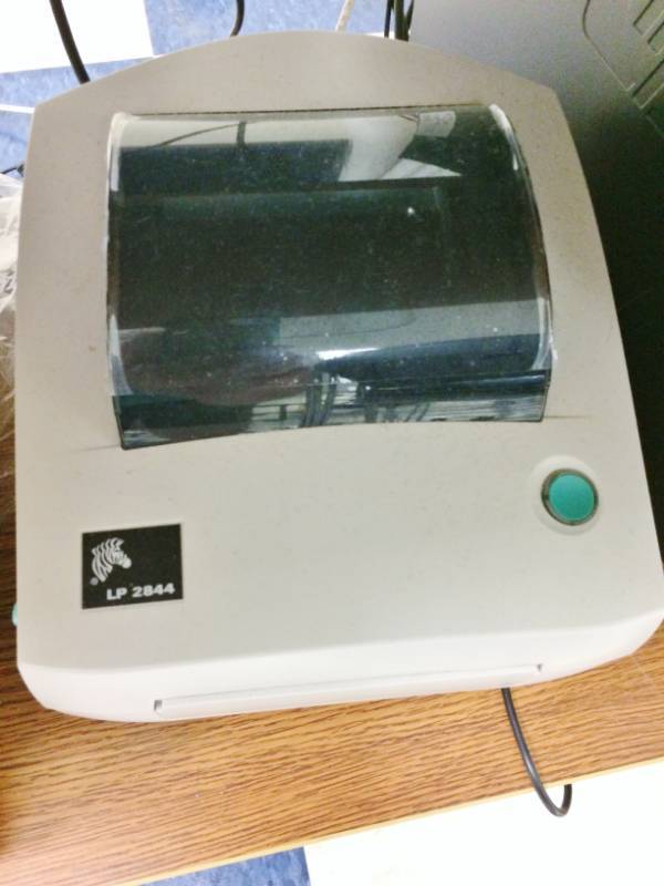 lot 43 image: Zebra LP2844 LP 2844 Thermal Label Barcode Printer Tech Support 1000 labels 4X6 - GREAT WORKING CONDITION