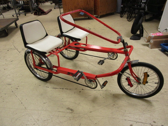 tandem recumbent bike side by side