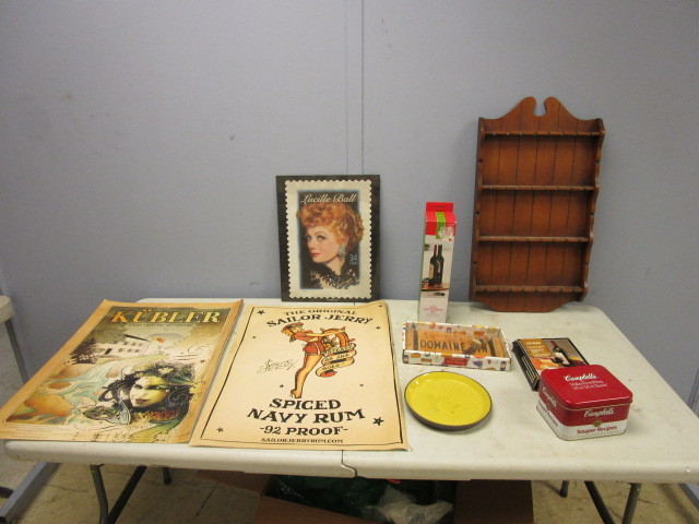 WINE AND CHEESE SETS WITH ALCOHOL ADVERTISEMENT POSTERS