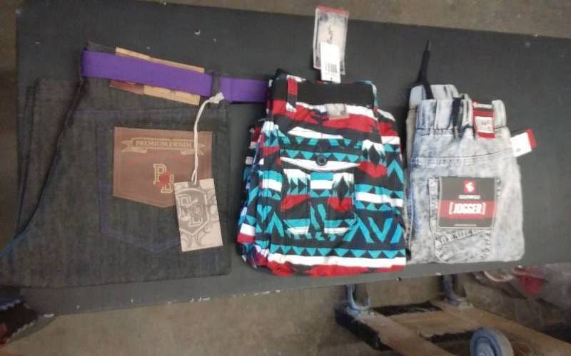 2-Pair Bermudas Size 34, 1-Pair Denim Joggers Size Med.