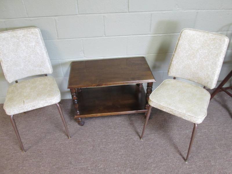 lot 17 image: Vintage chairs and table...