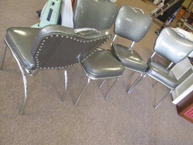 lot 46 image: 4 glittered chairs...