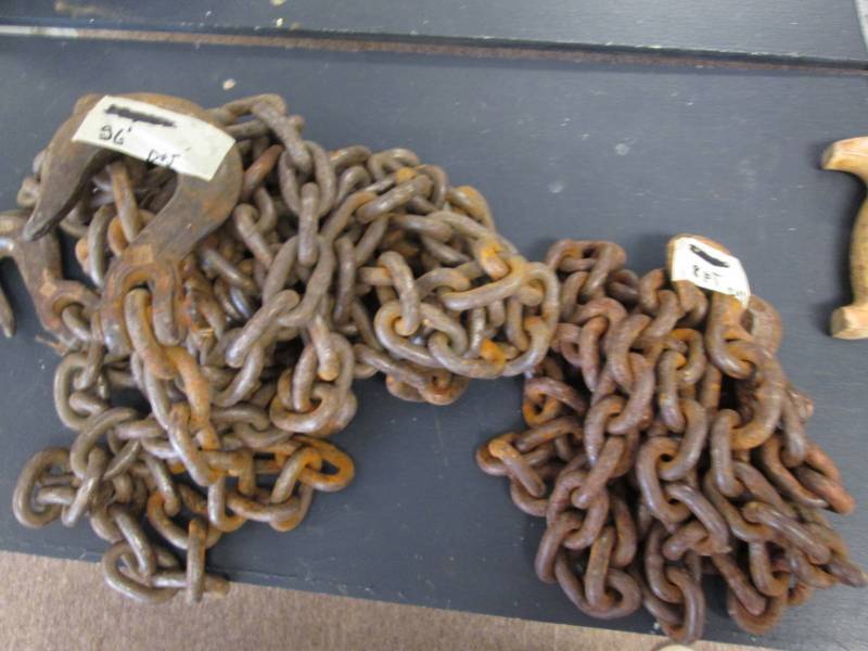 lot 76 image: 2 log chains...