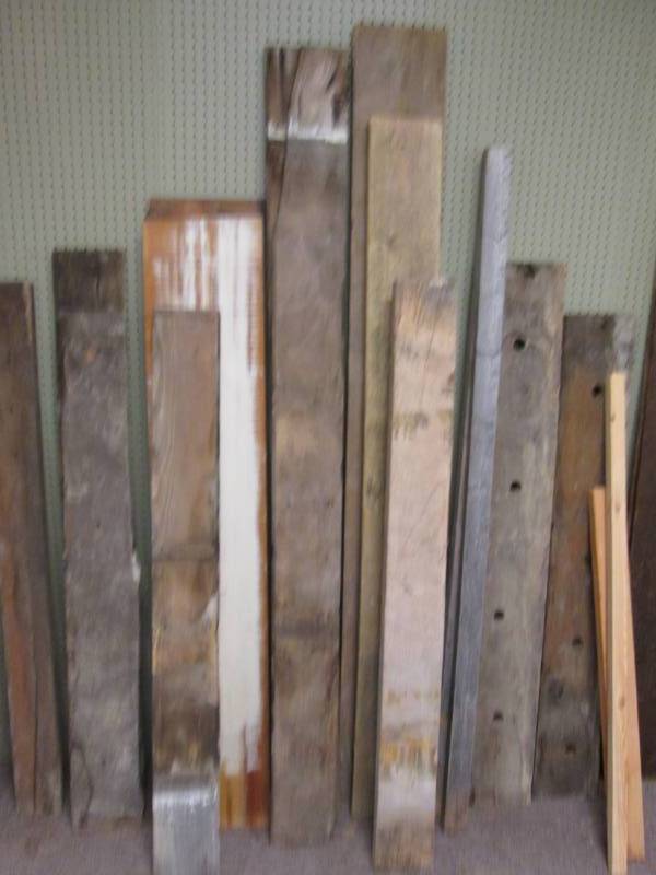 Lot Of Old Barnwood Boards Appliances Furniture Tools