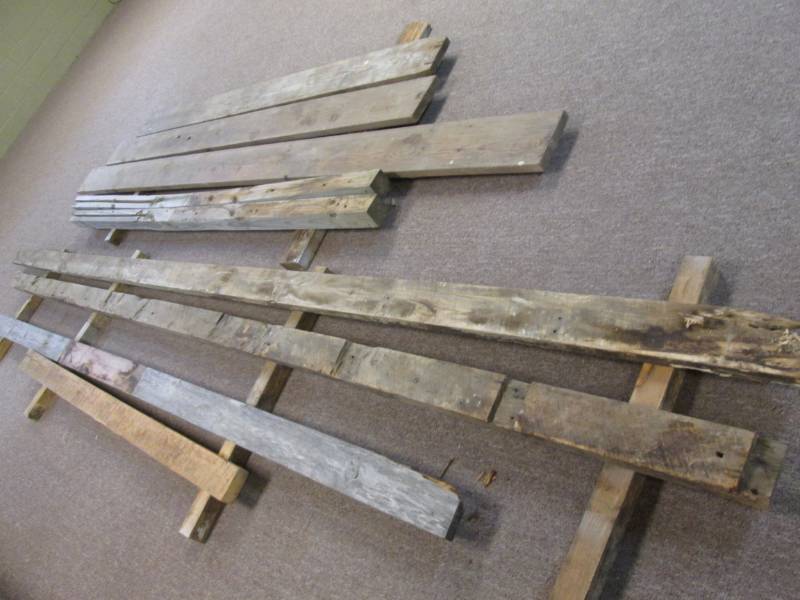 lot 123 image: Large lot of weathered wood...