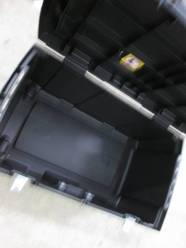 lot 198 image: Black Sterilite Footlocker 31.14x1...