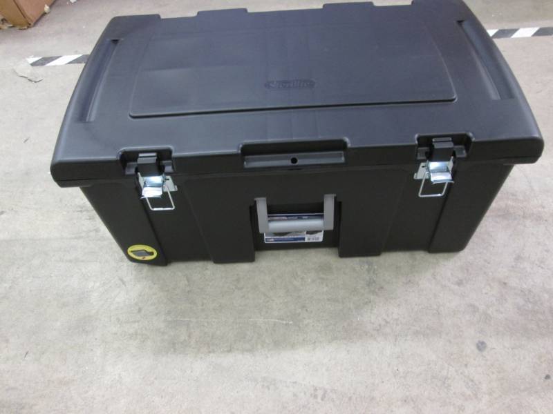 lot 201 image: Black Sterilite Footlocker 31.14x1...