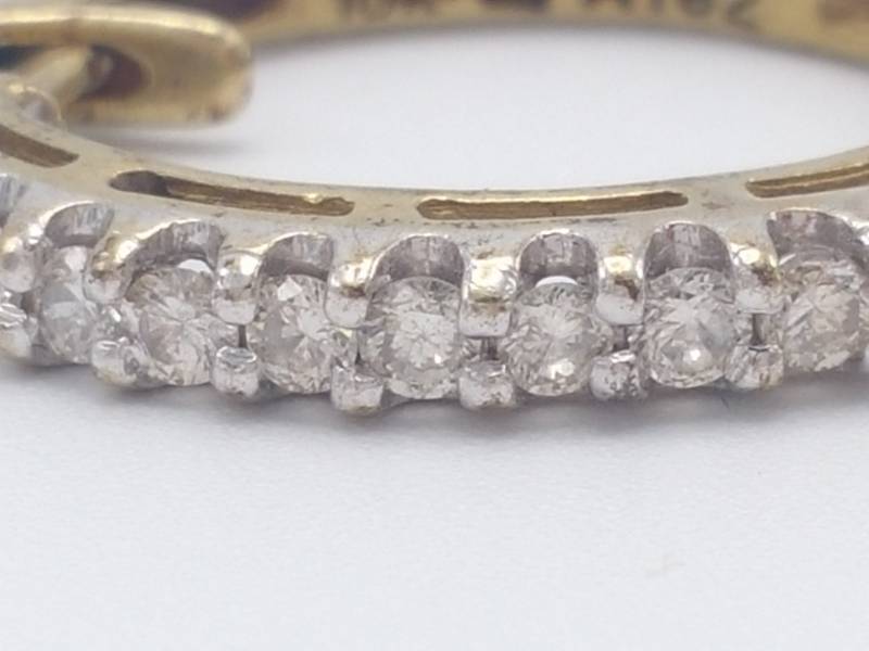 lot 59 image: Diamond Estate Earring in 10k Yellow Gold