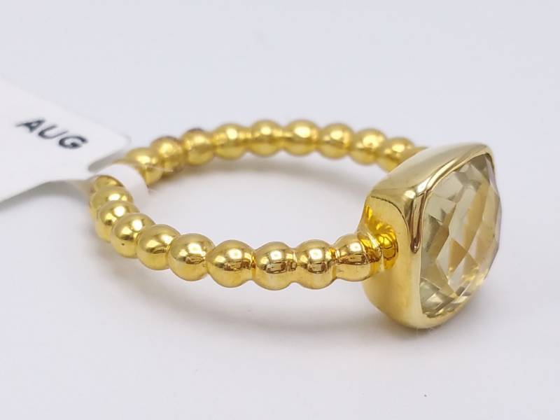 lot 82 image: Morganite in Gold over Sterling Silver Ring