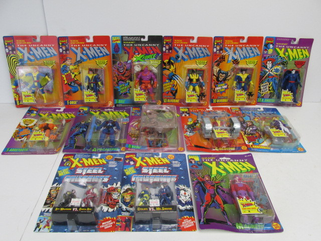 lot 52 image: Lot of Mint on Card X-MEN Action Figures #1