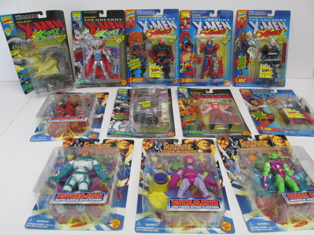 lot 58 image: Lot of Mint on Card X-MEN X-FORCE Action Figures