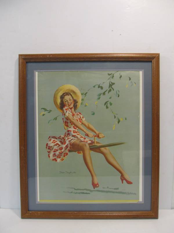 lot 35 image: Vintage 1940s GIL ELVGREN Pinup Print