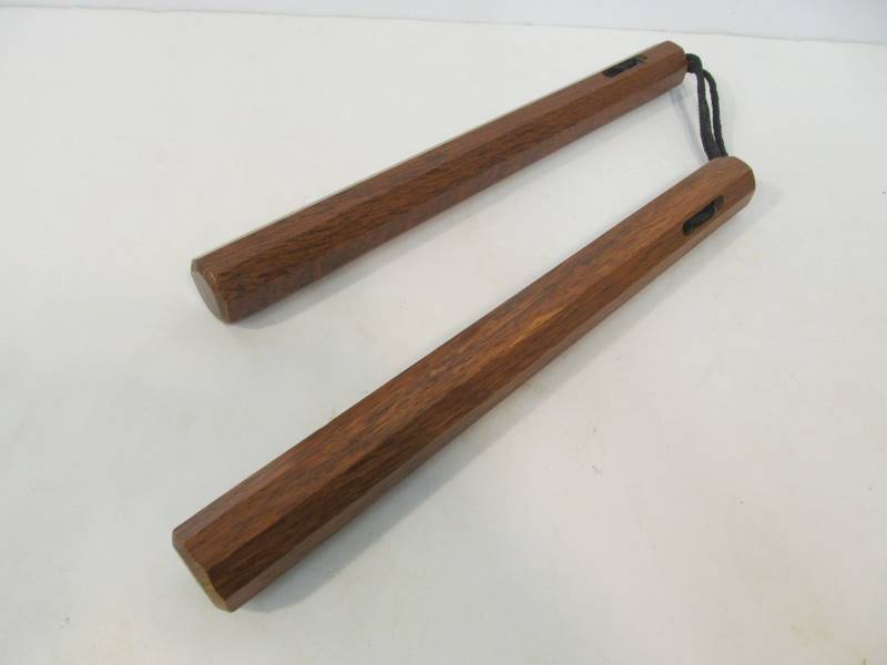 lot 40 image: Vintage Wooden Nunchucks 