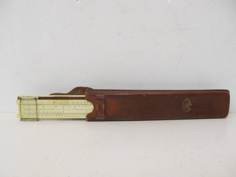 lot 41 image: Nice Antique KEUFFEL & ESSER Slide Rule wCase