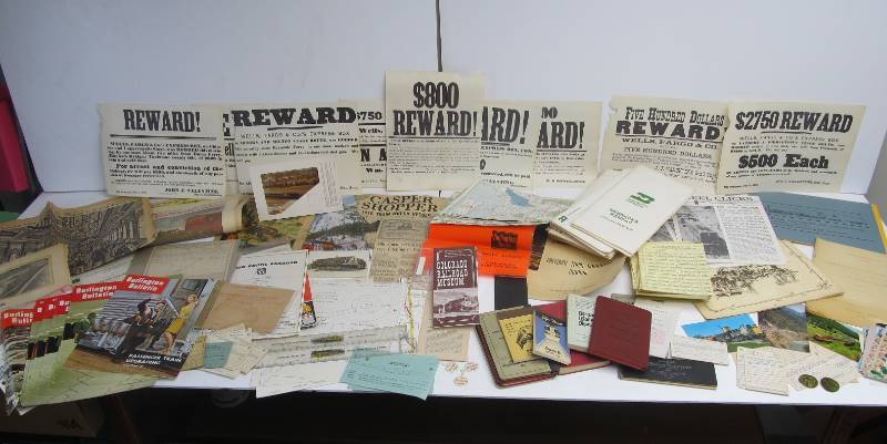 lot 92 image: Large Lot of Vintage Railroad Memorabilia Paper etc