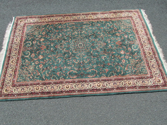 lot 117 image: Hand Knotted Wool Rug 